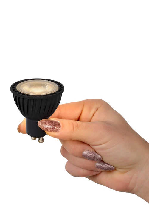 Lucide MR16 - Lámpara led - Ø 5 cm - LED Regul. - GU10 - 1x5W 2200K/2700K - Negro - ambiente 1